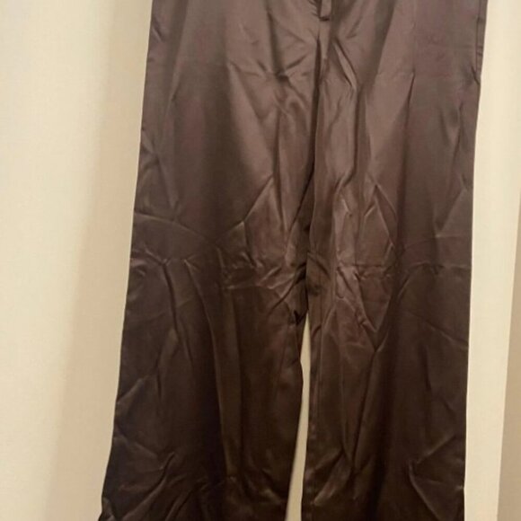 ZARA Brown Satin Flare Pant SIZE S 5427/401/716 - Picture 3 of 4